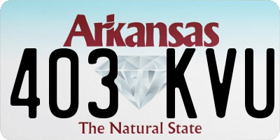 AR license plate 403KVU