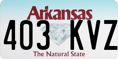 AR license plate 403KVZ