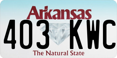 AR license plate 403KWC