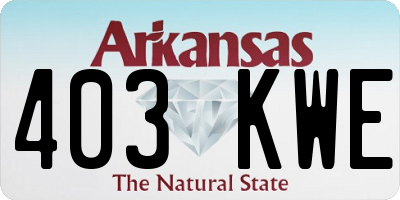 AR license plate 403KWE