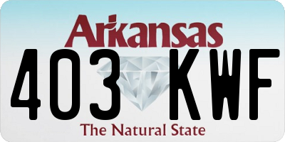 AR license plate 403KWF