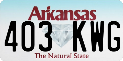 AR license plate 403KWG