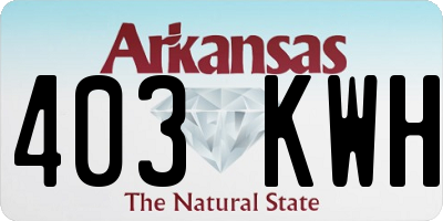 AR license plate 403KWH