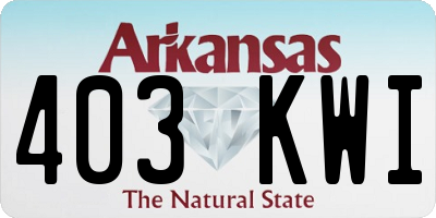 AR license plate 403KWI