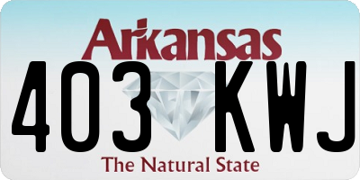 AR license plate 403KWJ