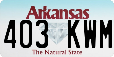 AR license plate 403KWM