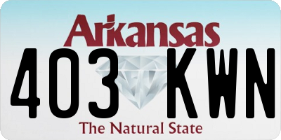 AR license plate 403KWN