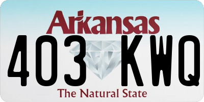AR license plate 403KWQ