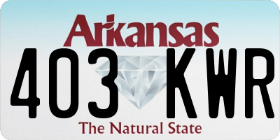 AR license plate 403KWR