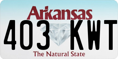 AR license plate 403KWT
