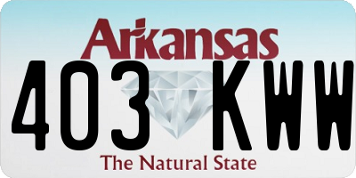 AR license plate 403KWW