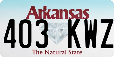 AR license plate 403KWZ