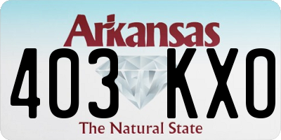 AR license plate 403KXO