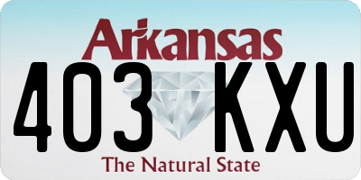 AR license plate 403KXU