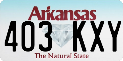 AR license plate 403KXY