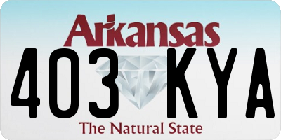 AR license plate 403KYA