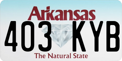 AR license plate 403KYB