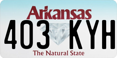 AR license plate 403KYH