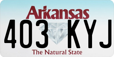 AR license plate 403KYJ