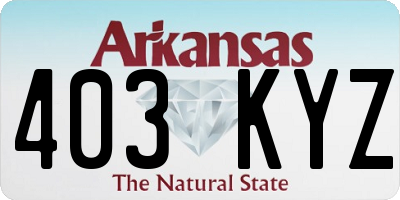 AR license plate 403KYZ