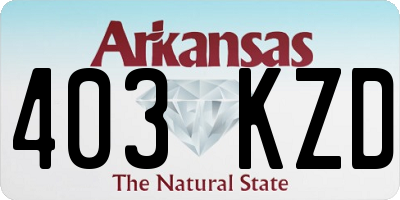 AR license plate 403KZD
