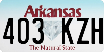 AR license plate 403KZH