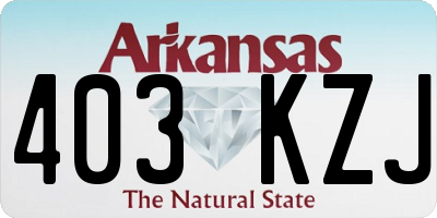 AR license plate 403KZJ
