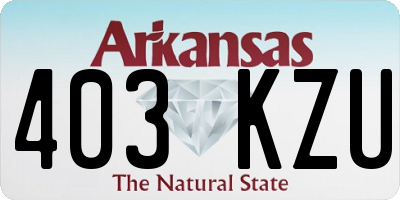 AR license plate 403KZU