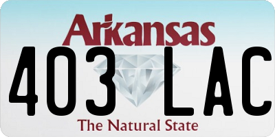 AR license plate 403LAC