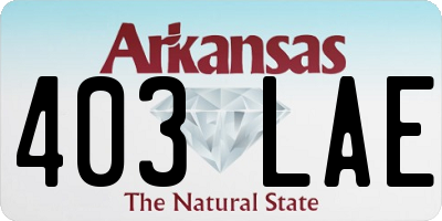 AR license plate 403LAE