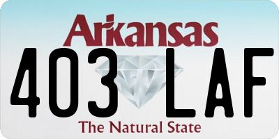 AR license plate 403LAF