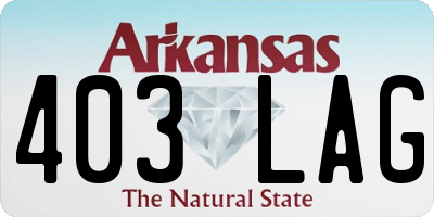 AR license plate 403LAG