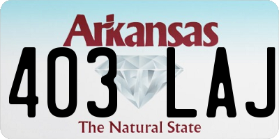 AR license plate 403LAJ
