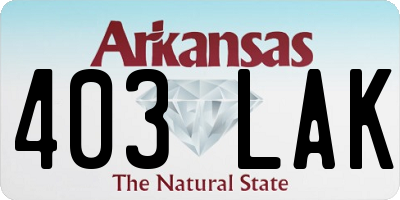 AR license plate 403LAK
