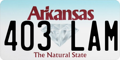 AR license plate 403LAM