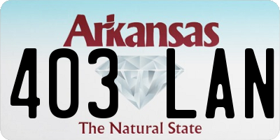 AR license plate 403LAN