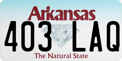 AR license plate 403LAQ