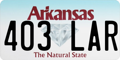 AR license plate 403LAR