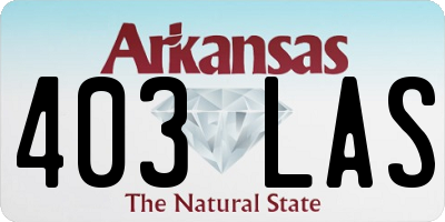AR license plate 403LAS