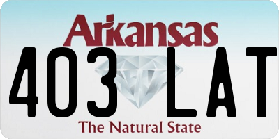AR license plate 403LAT