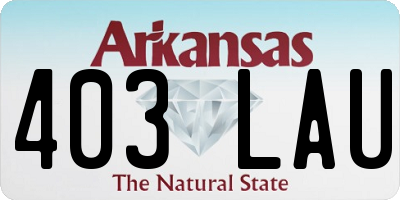 AR license plate 403LAU