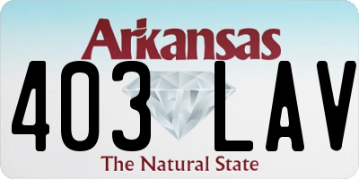 AR license plate 403LAV