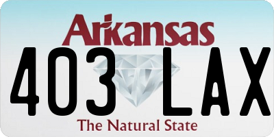 AR license plate 403LAX