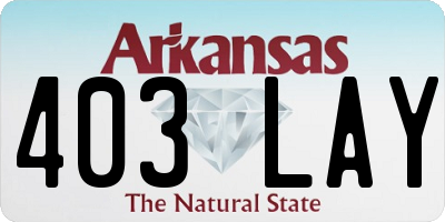 AR license plate 403LAY