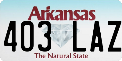 AR license plate 403LAZ