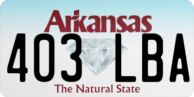AR license plate 403LBA