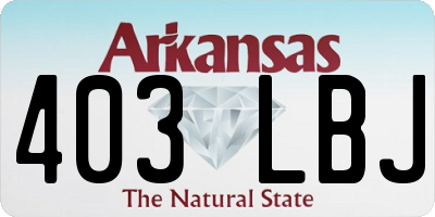 AR license plate 403LBJ