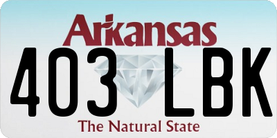 AR license plate 403LBK