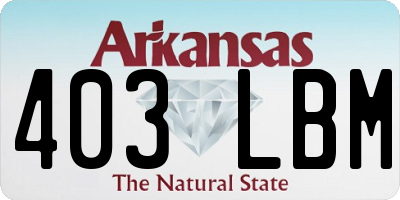 AR license plate 403LBM