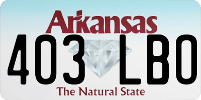 AR license plate 403LBO